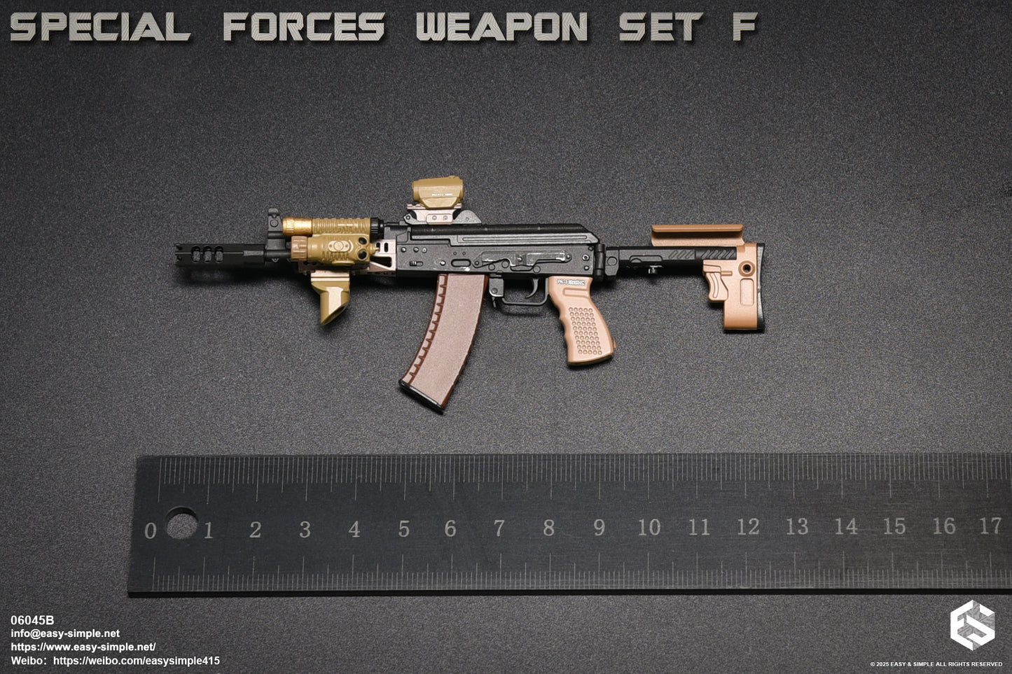 1:6 scale Easy & Simple Special Forces Weapon Set F Ver. B for 12" Figures 06045B