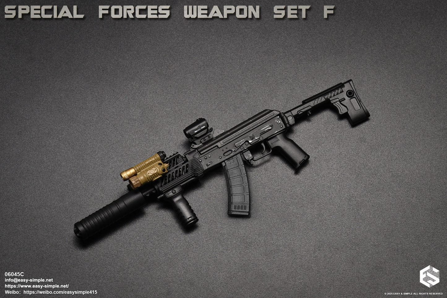 1:6 scale Easy & Simple Special Forces Weapon Set F Ver. C for 12" Figures 06045C