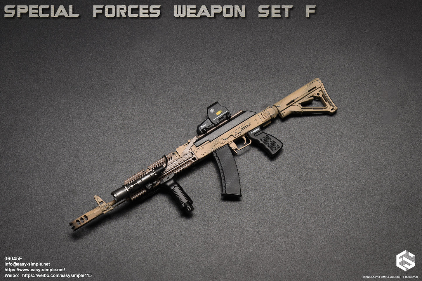 1:6 scale Easy & Simple Special Forces Weapon Set F Ver. F for 12" Figures 06045F