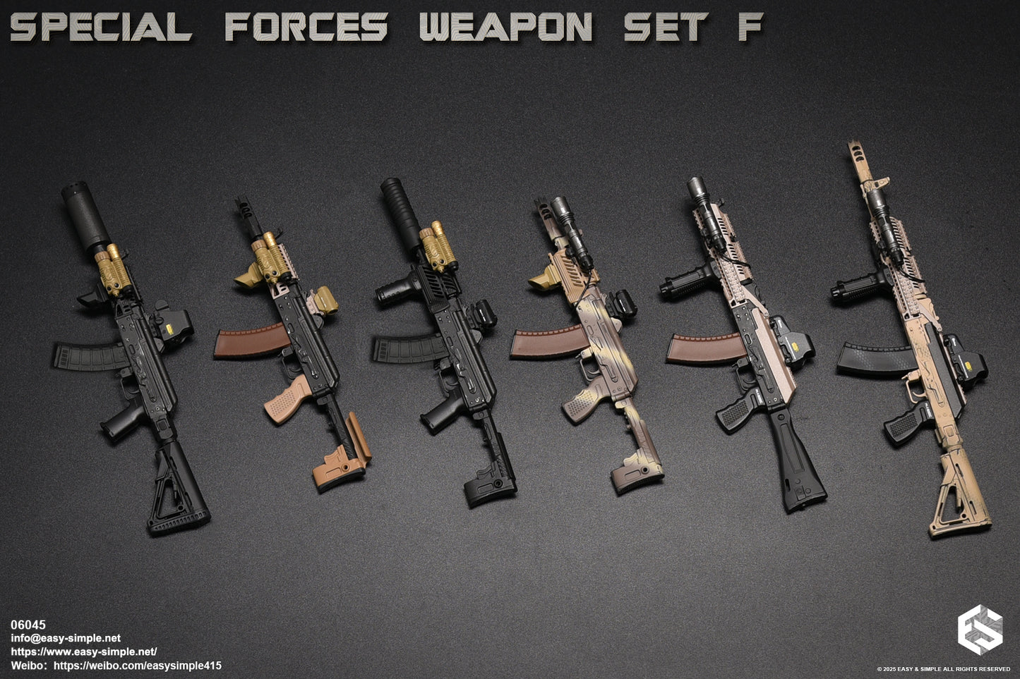 1:6 scale Easy & Simple Special Forces Weapon Set F Ver. B for 12" Figures 06045B