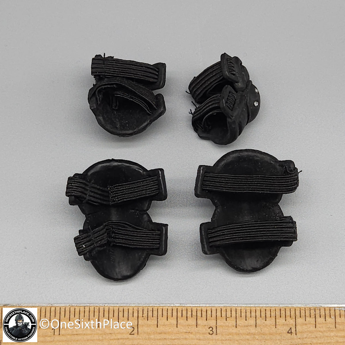 1:6 scale Ultimate Soldier Black Knee & Elbow Pads Set for 12" Figures