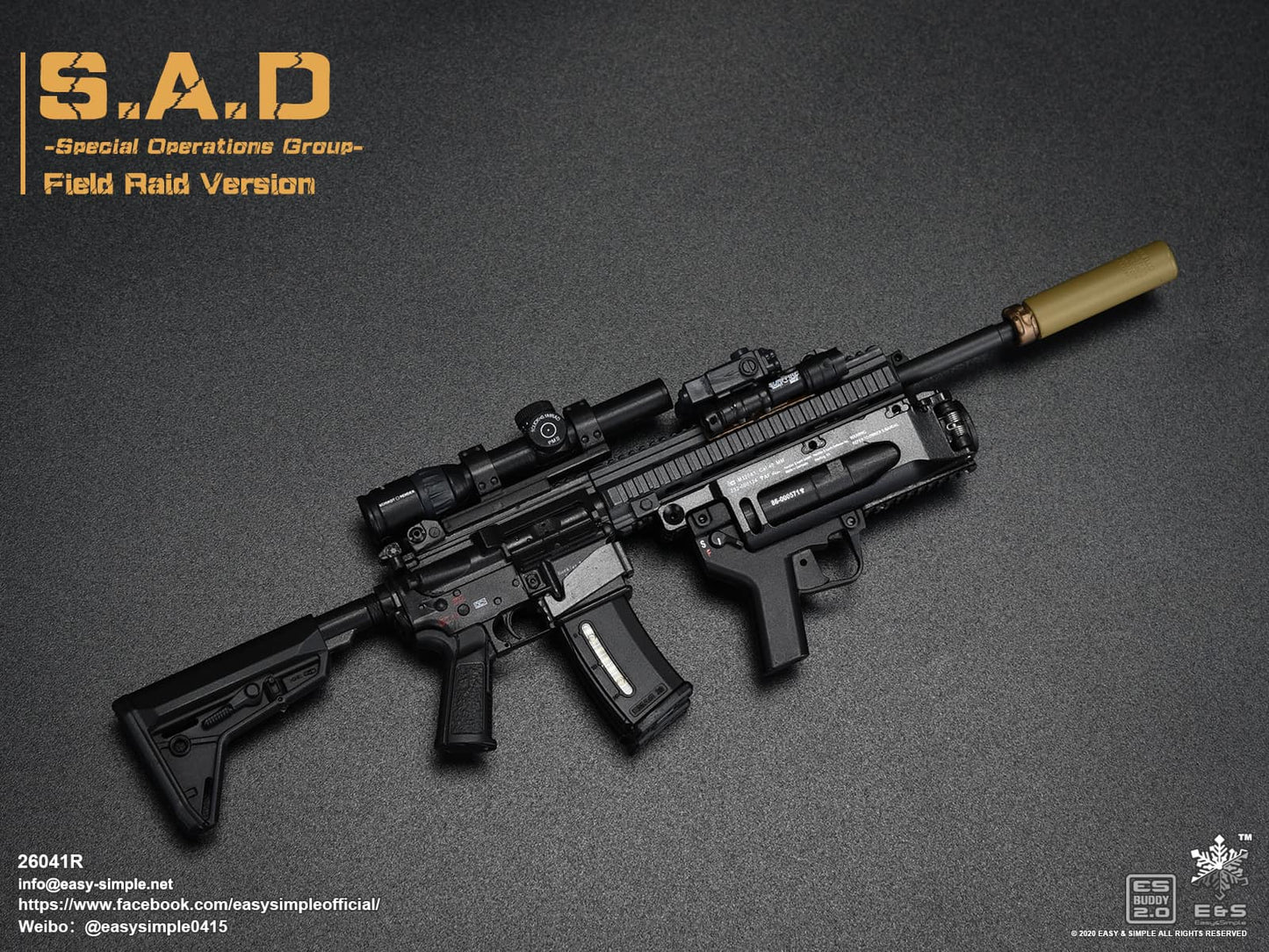 1:6 scale Easy & Simple S.A.D. Special Operations Group Field Raid Version 12" Figure 26041R