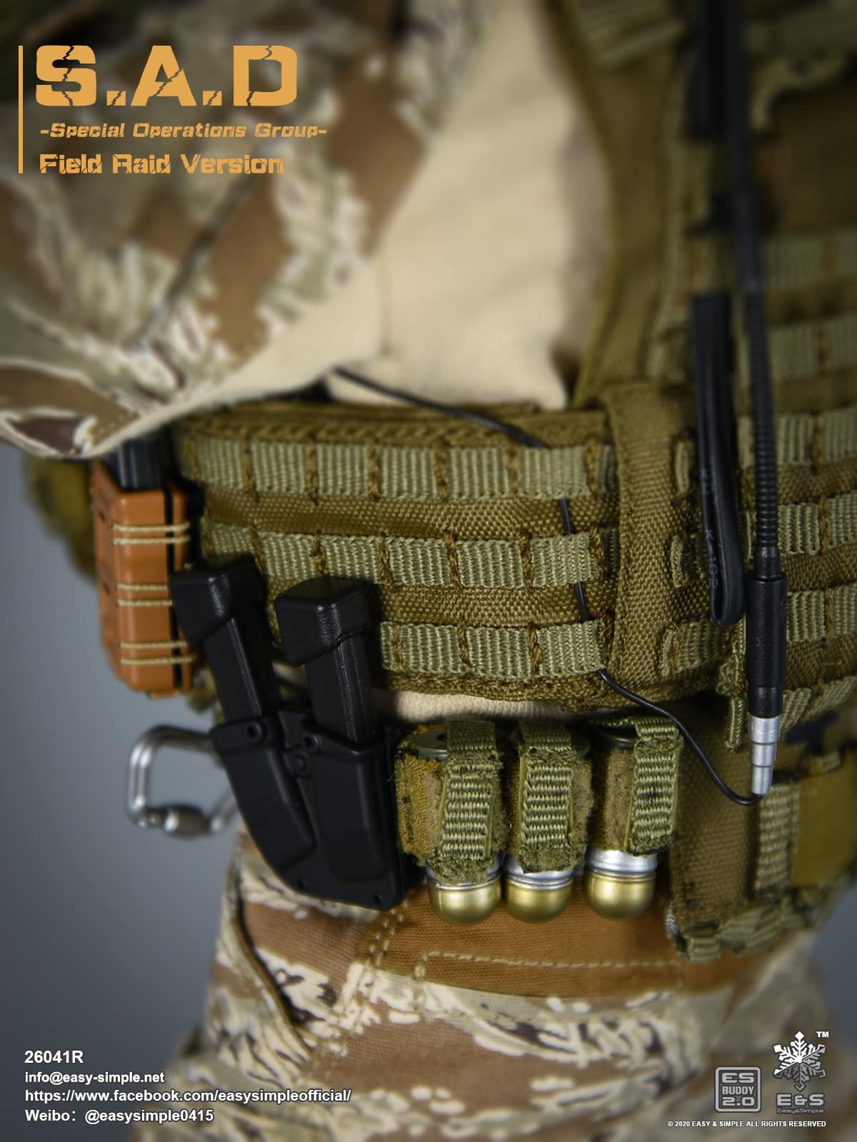 1:6 scale Easy & Simple S.A.D. Special Operations Group Field Raid Version 12" Figure 26041R