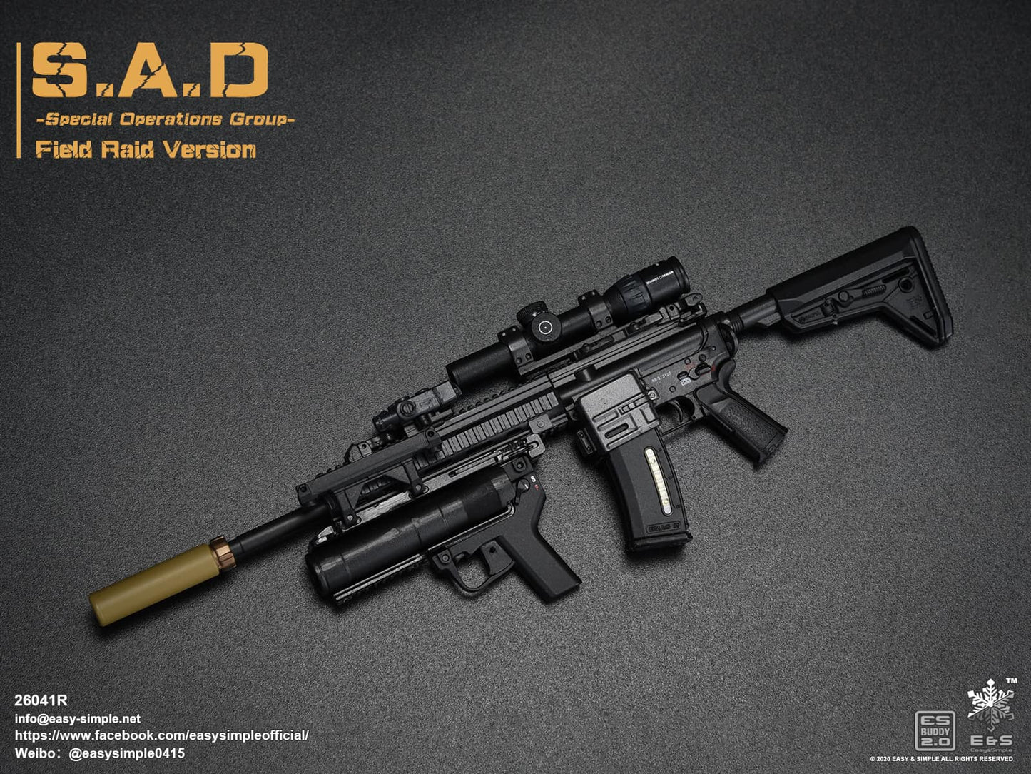 1:6 scale Easy & Simple S.A.D. Special Operations Group Field Raid Version 12" Figure 26041R