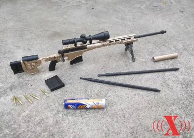 1:6 scale ZY Toys Modern MSR Sniper Rifle Weapon Set for 12" Figures ZYX004A