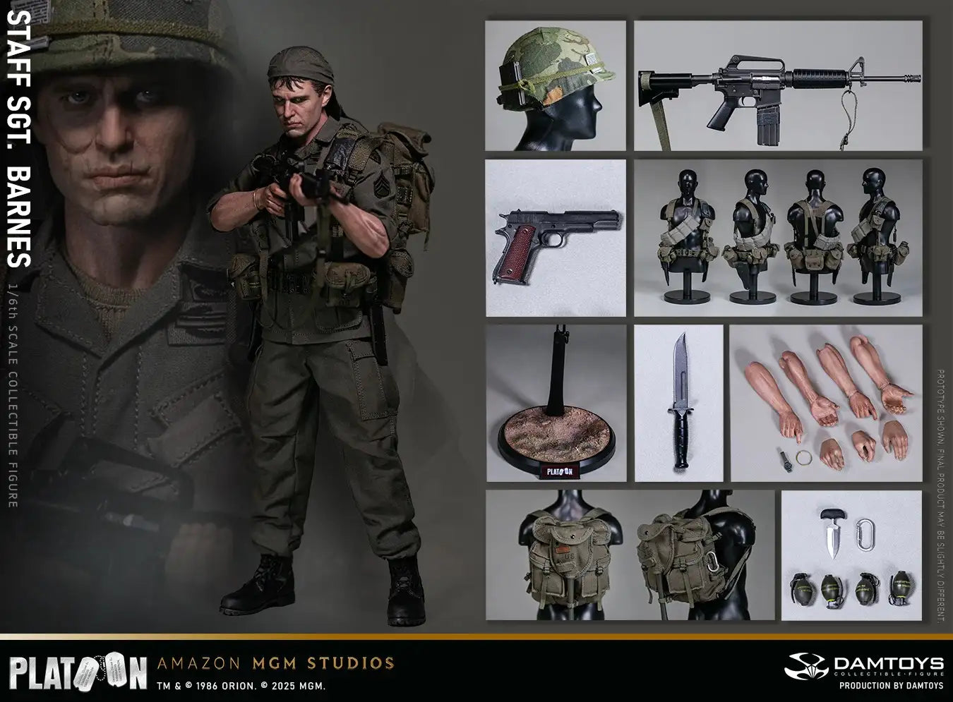 1:6 scale DAMTOYS Field Platoon Vietnam War U.S. Army Sergeant Barnes DMS045 (PREORDER)