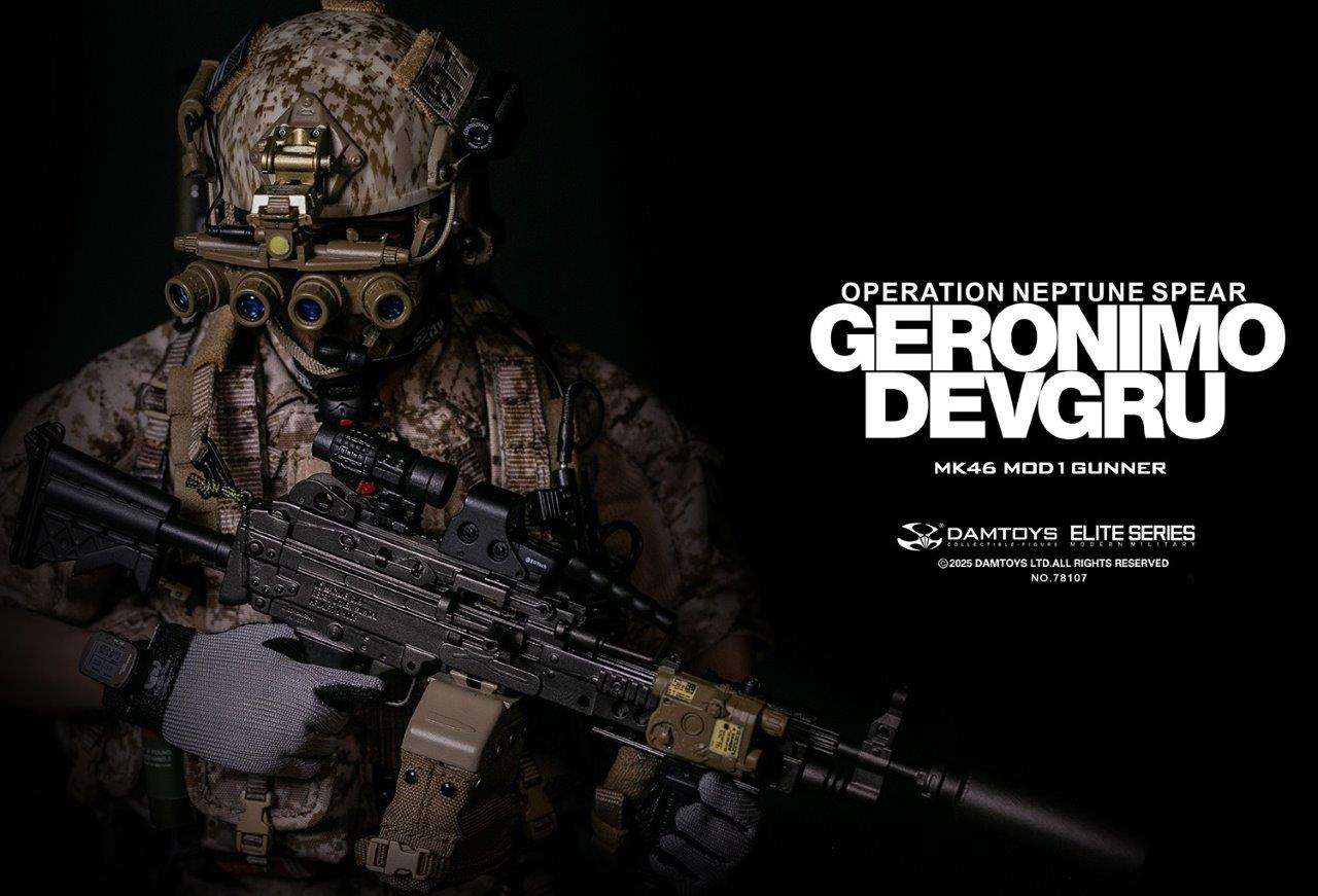 1:6 scale Damtoys 78107 DEVGRU Operation Neptune Spear “GERONIMO”MK46 MOD1 GUNNER (PREORDER)