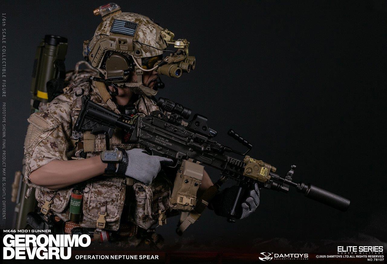 1:6 scale Damtoys 78107 DEVGRU Operation Neptune Spear “GERONIMO”MK46 MOD1 GUNNER (PREORDER)