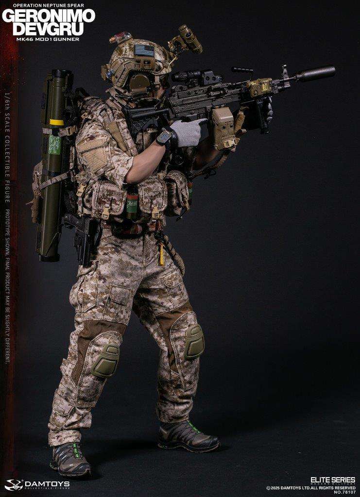 1:6 scale Damtoys 78107 DEVGRU Operation Neptune Spear “GERONIMO”MK46 MOD1 GUNNER (PREORDER)