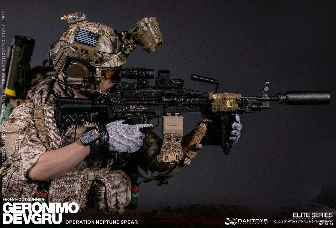 1:6 scale Damtoys 78107 DEVGRU Operation Neptune Spear “GERONIMO”MK46 MOD1 GUNNER (PREORDER)