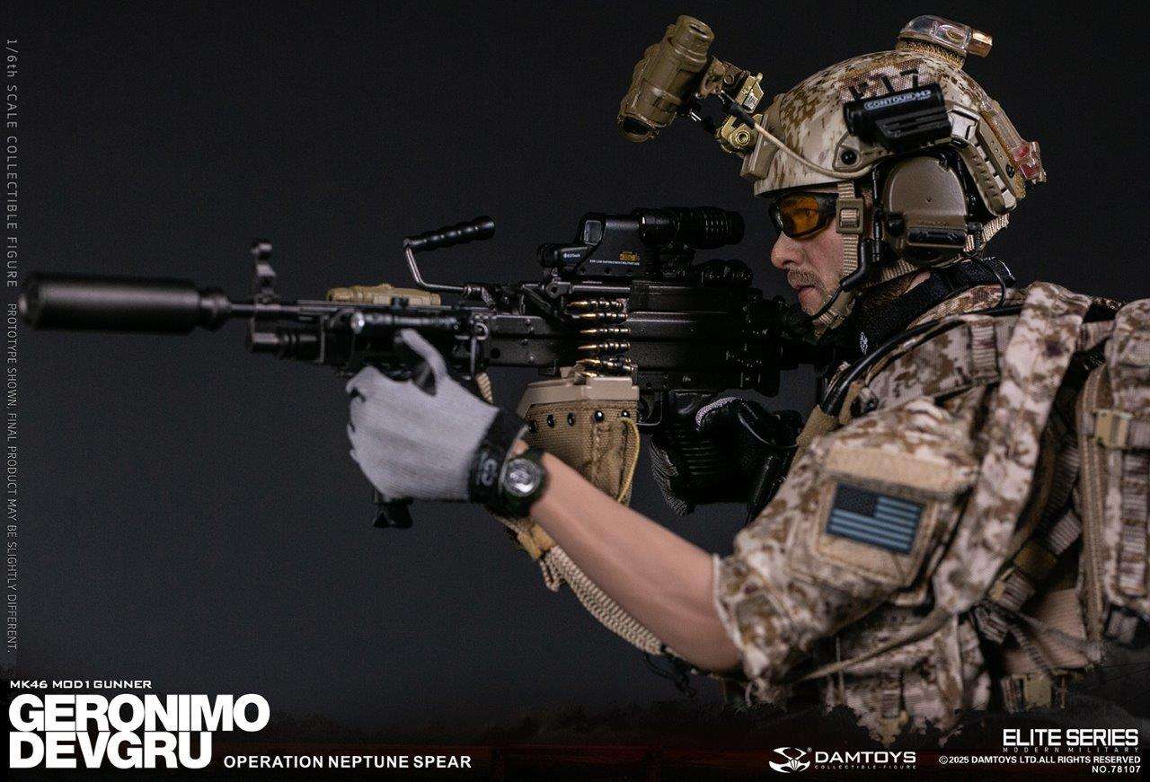 1:6 scale Damtoys 78107 DEVGRU Operation Neptune Spear “GERONIMO”MK46 MOD1 GUNNER (PREORDER)