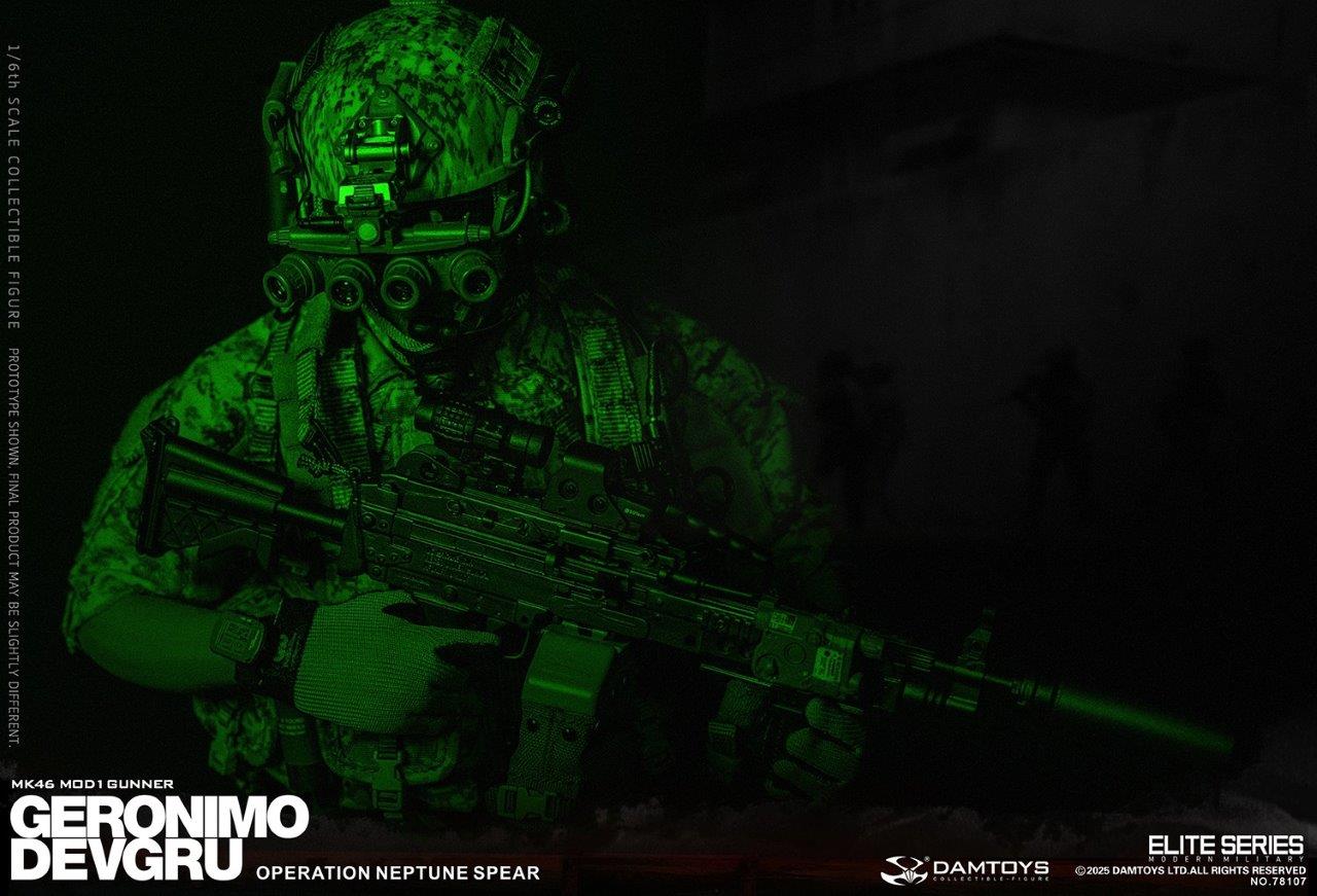 1:6 scale Damtoys 78107 DEVGRU Operation Neptune Spear “GERONIMO”MK46 MOD1 GUNNER (PREORDER)