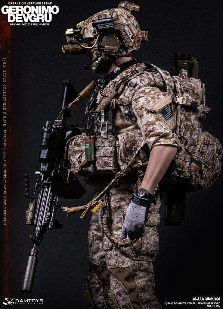 1:6 scale Damtoys 78107 DEVGRU Operation Neptune Spear “GERONIMO”MK46 MOD1 GUNNER (PREORDER)