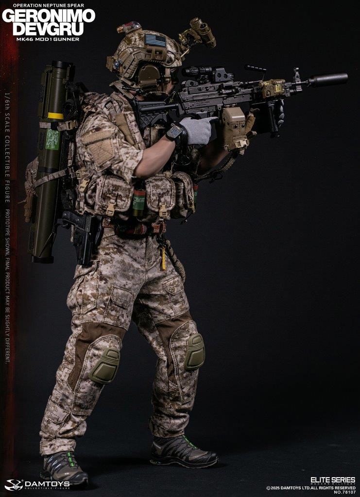 1:6 scale Damtoys 78107 DEVGRU Operation Neptune Spear “GERONIMO”MK46 MOD1 GUNNER (PREORDER)