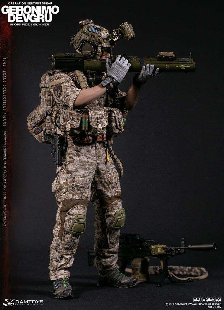 1:6 scale Damtoys 78107 DEVGRU Operation Neptune Spear “GERONIMO”MK46 MOD1 GUNNER (PREORDER)