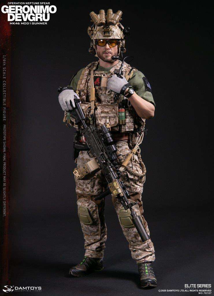 1:6 scale Damtoys 78107 DEVGRU Operation Neptune Spear “GERONIMO”MK46 MOD1 GUNNER (PREORDER)