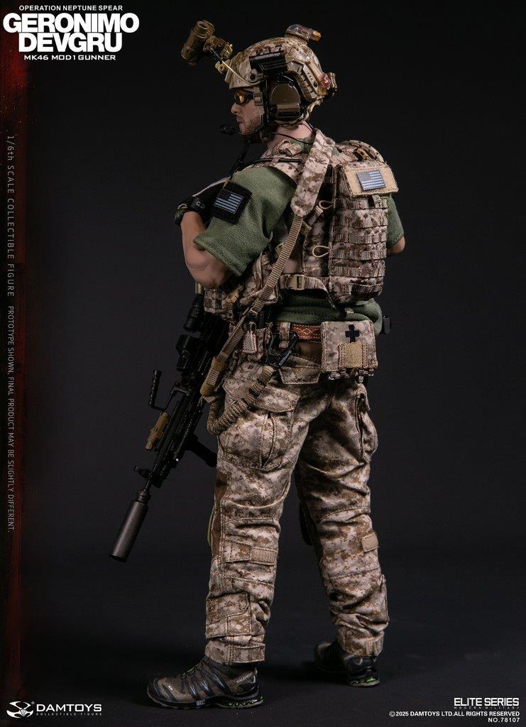 1:6 scale Damtoys 78107 DEVGRU Operation Neptune Spear “GERONIMO”MK46 MOD1 GUNNER (PREORDER)