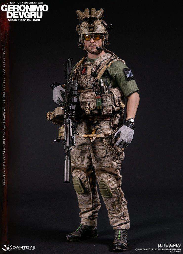 1:6 scale Damtoys 78107 DEVGRU Operation Neptune Spear “GERONIMO”MK46 MOD1 GUNNER (PREORDER)