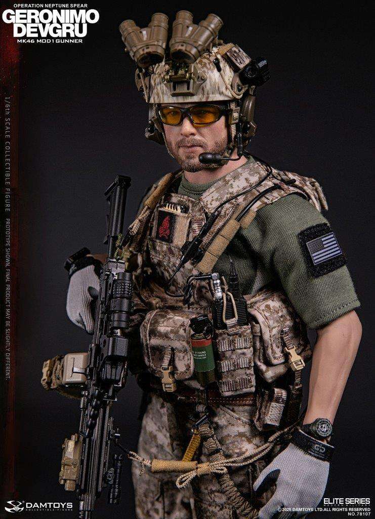 1:6 scale Damtoys 78107 DEVGRU Operation Neptune Spear “GERONIMO”MK46 MOD1 GUNNER (PREORDER)