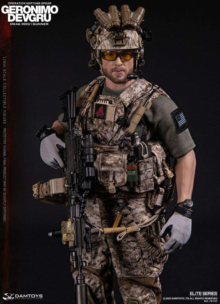 1:6 scale Damtoys 78107 DEVGRU Operation Neptune Spear “GERONIMO”MK46 MOD1 GUNNER (PREORDER)