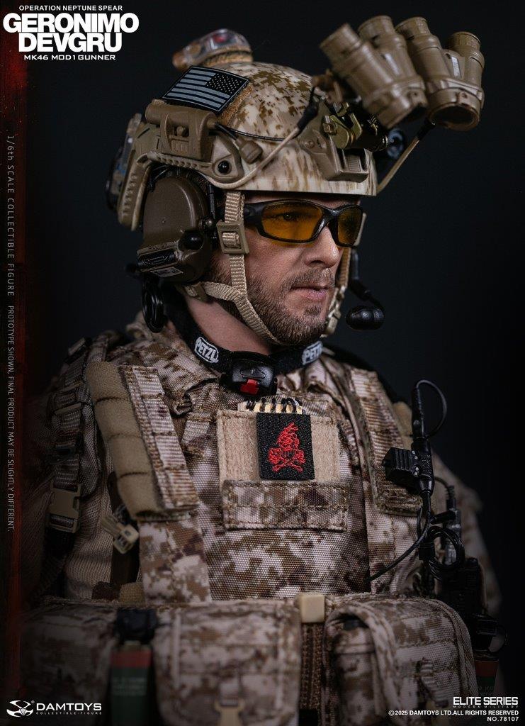 1:6 scale Damtoys 78107 DEVGRU Operation Neptune Spear “GERONIMO”MK46 MOD1 GUNNER (PREORDER)