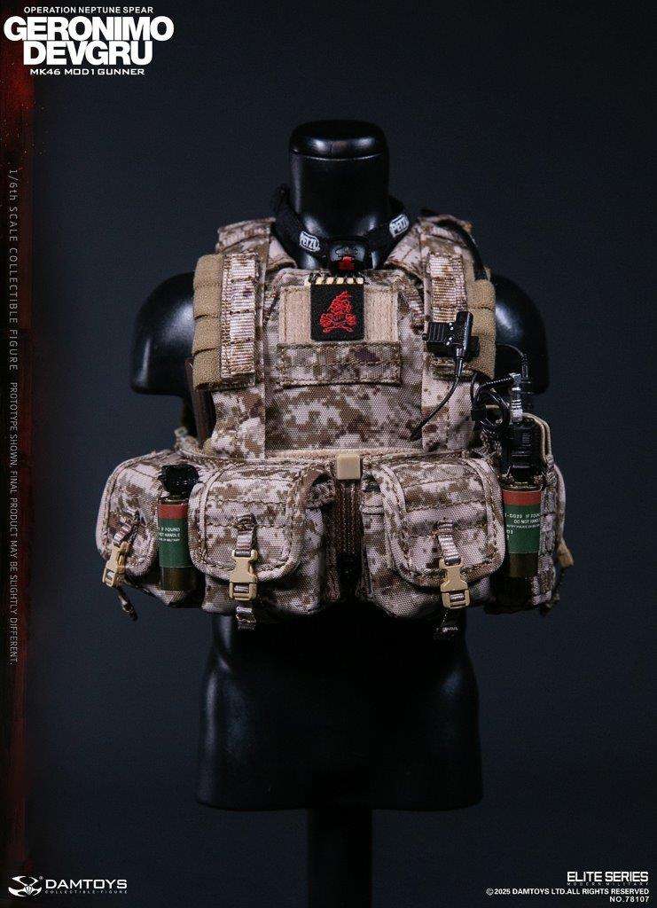 1:6 scale Damtoys 78107 DEVGRU Operation Neptune Spear “GERONIMO”MK46 MOD1 GUNNER (PREORDER)