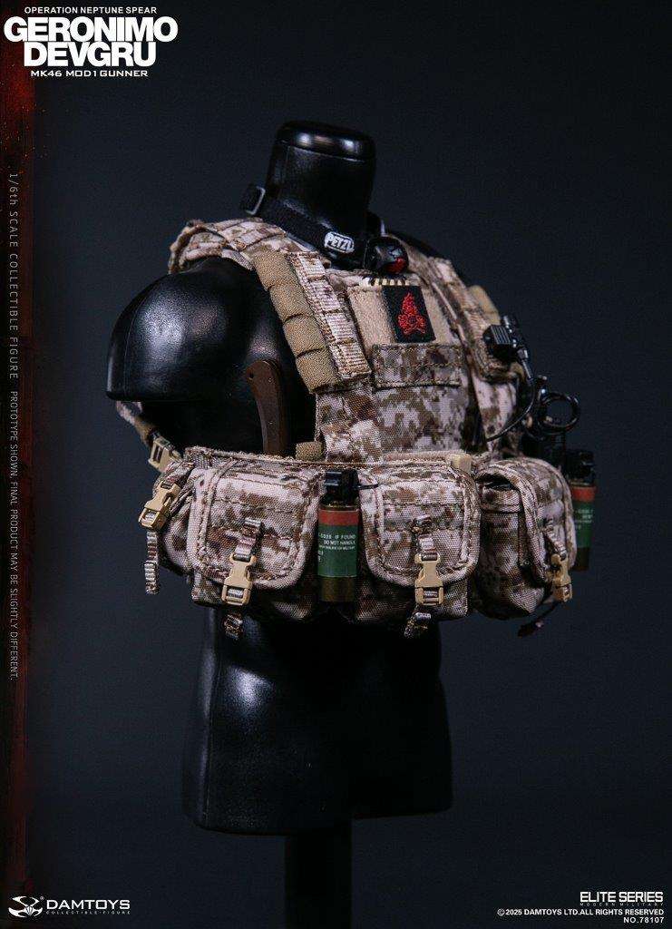 1:6 scale Damtoys 78107 DEVGRU Operation Neptune Spear “GERONIMO”MK46 MOD1 GUNNER (PREORDER)