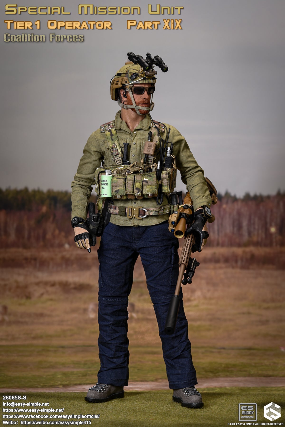 1:6 scale Easy & Simple 26065S-S SMU Tier1 Operator Part XIX Coalition Forces