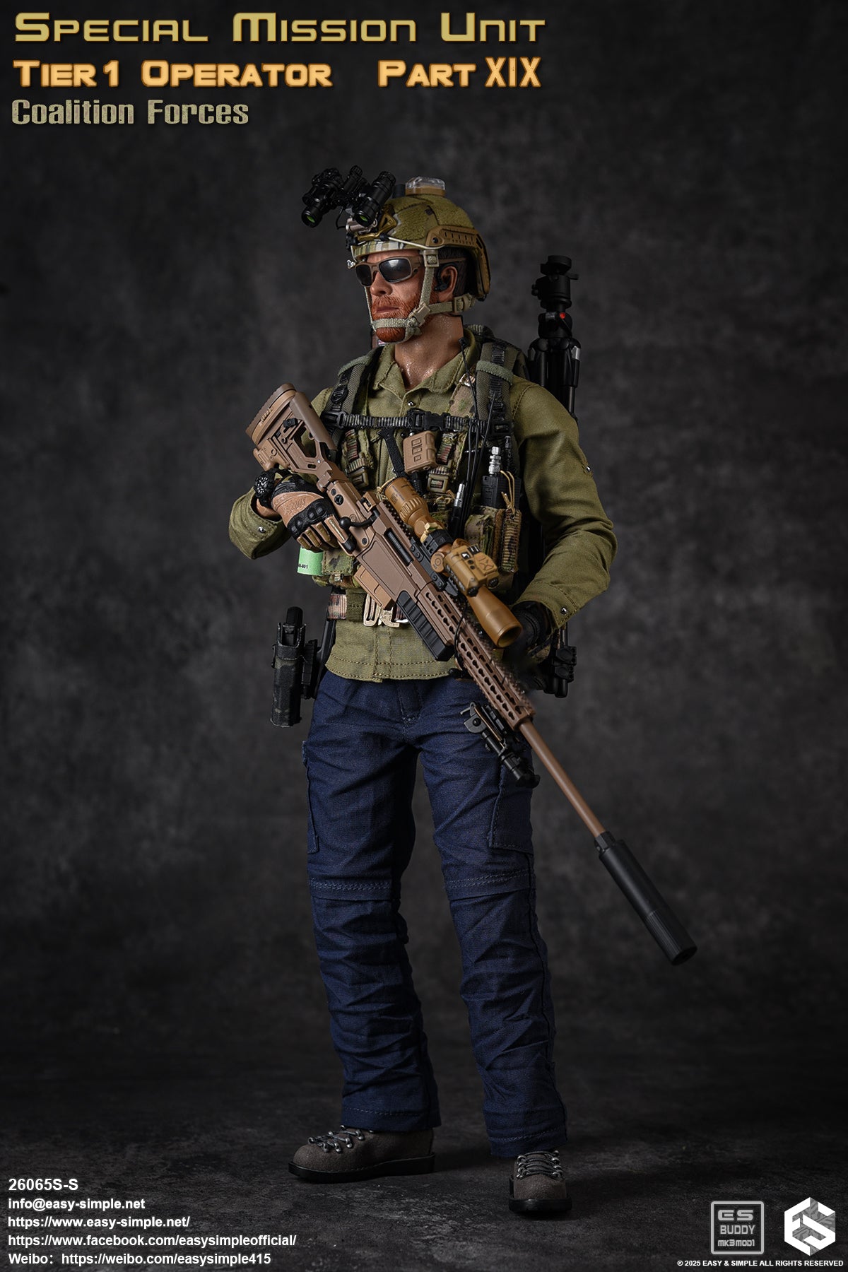 1:6 scale Easy & Simple 26065S-S SMU Tier1 Operator Part XIX Coalition Forces