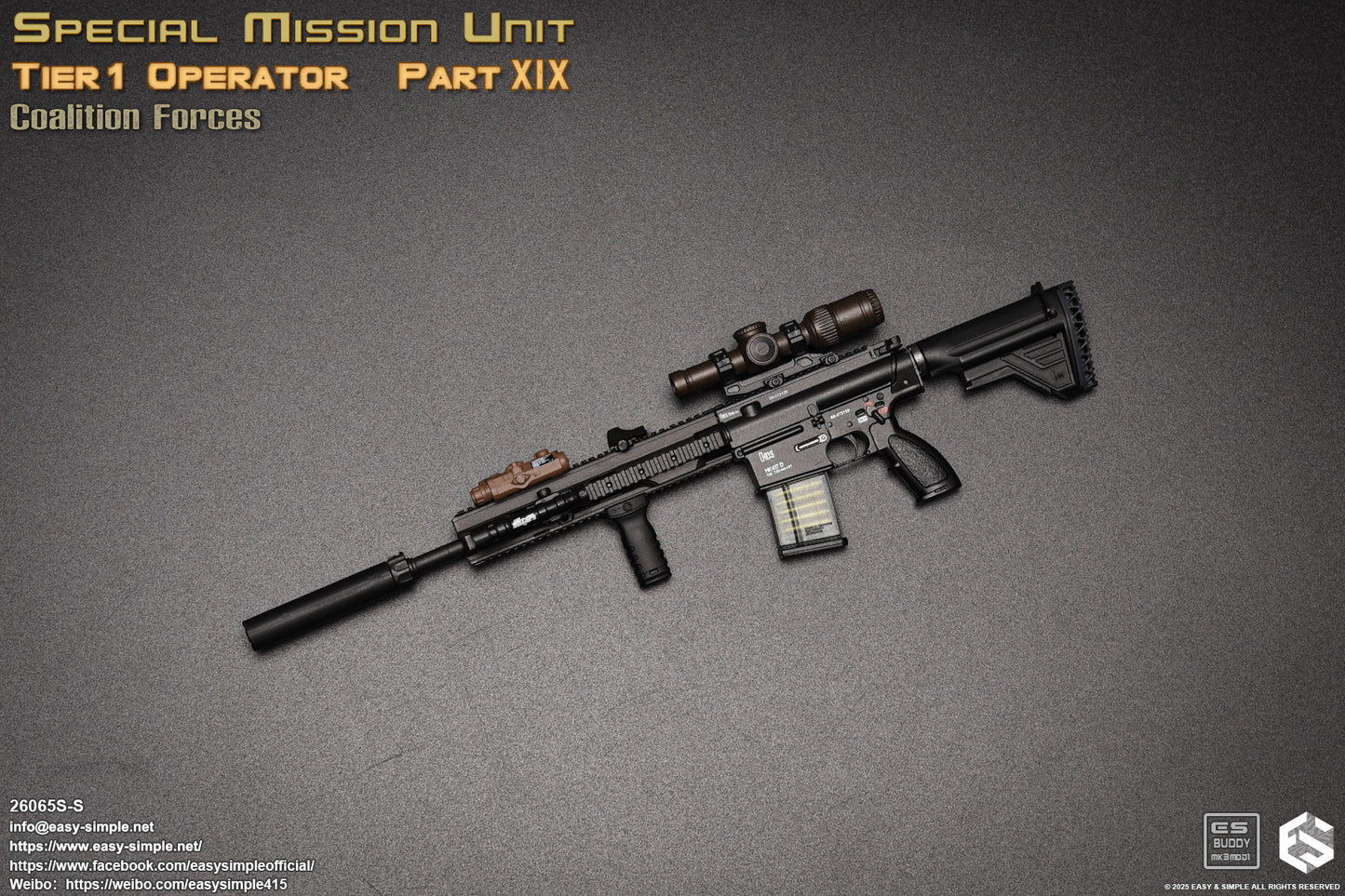 1:6 scale Easy & Simple 26065S-S SMU Tier1 Operator Part XIX Coalition Forces