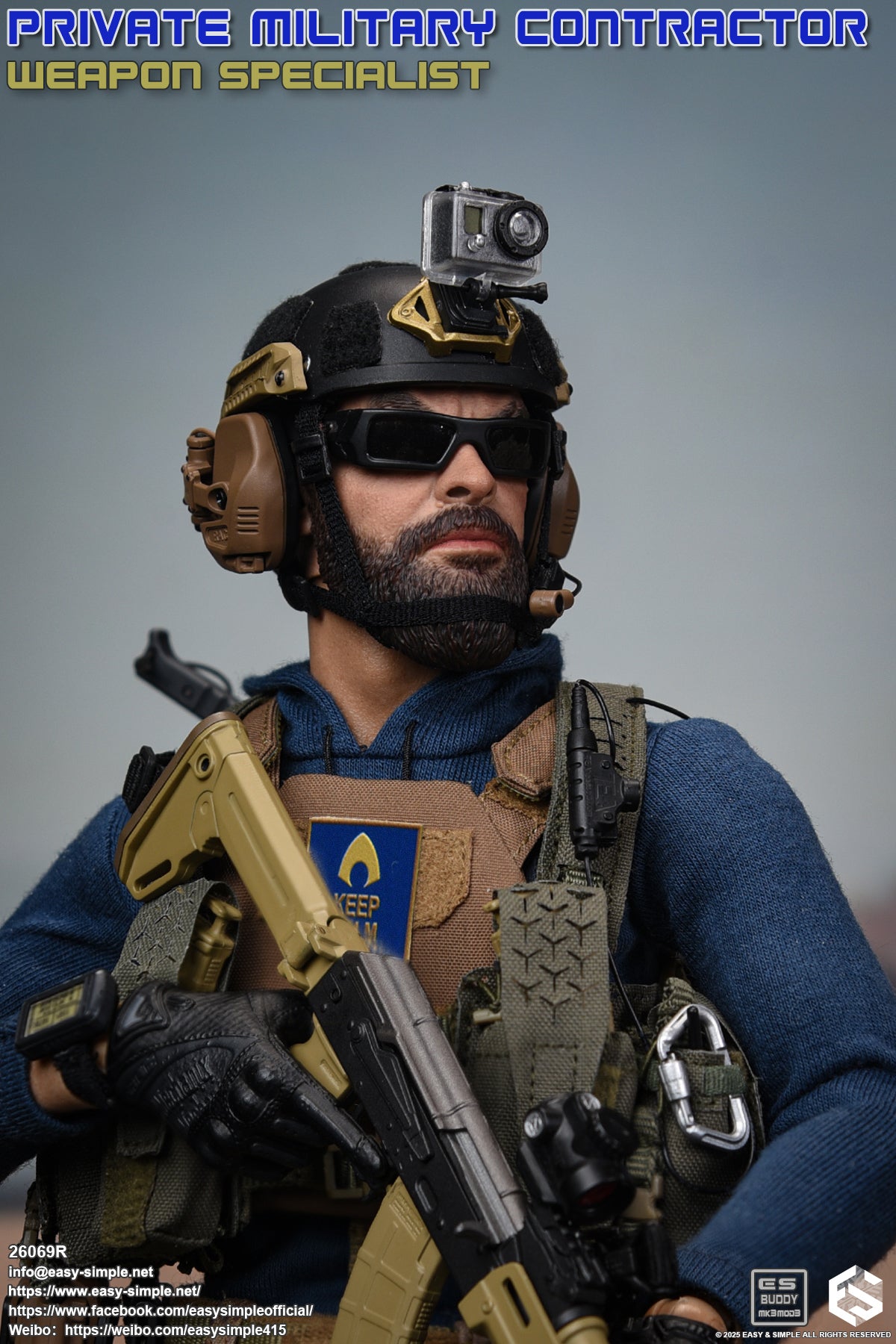 1:6 scale Easy & Simple Private Military Contractor Weapon Specialist 12" Figure