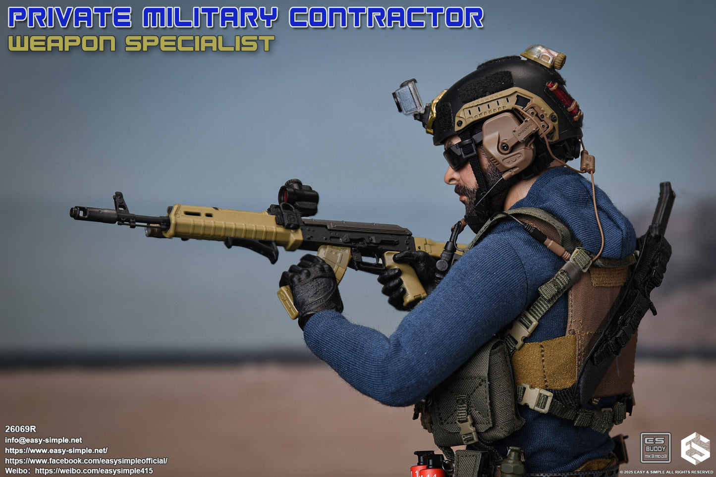 1:6 scale Easy & Simple Private Military Contractor Weapon Specialist 12" Figure