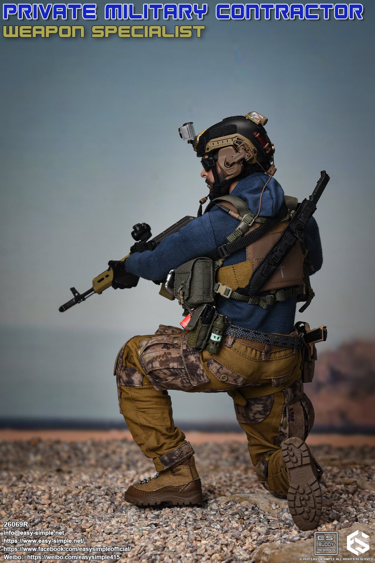 1:6 scale Easy & Simple Private Military Contractor Weapon Specialist 12" Figure