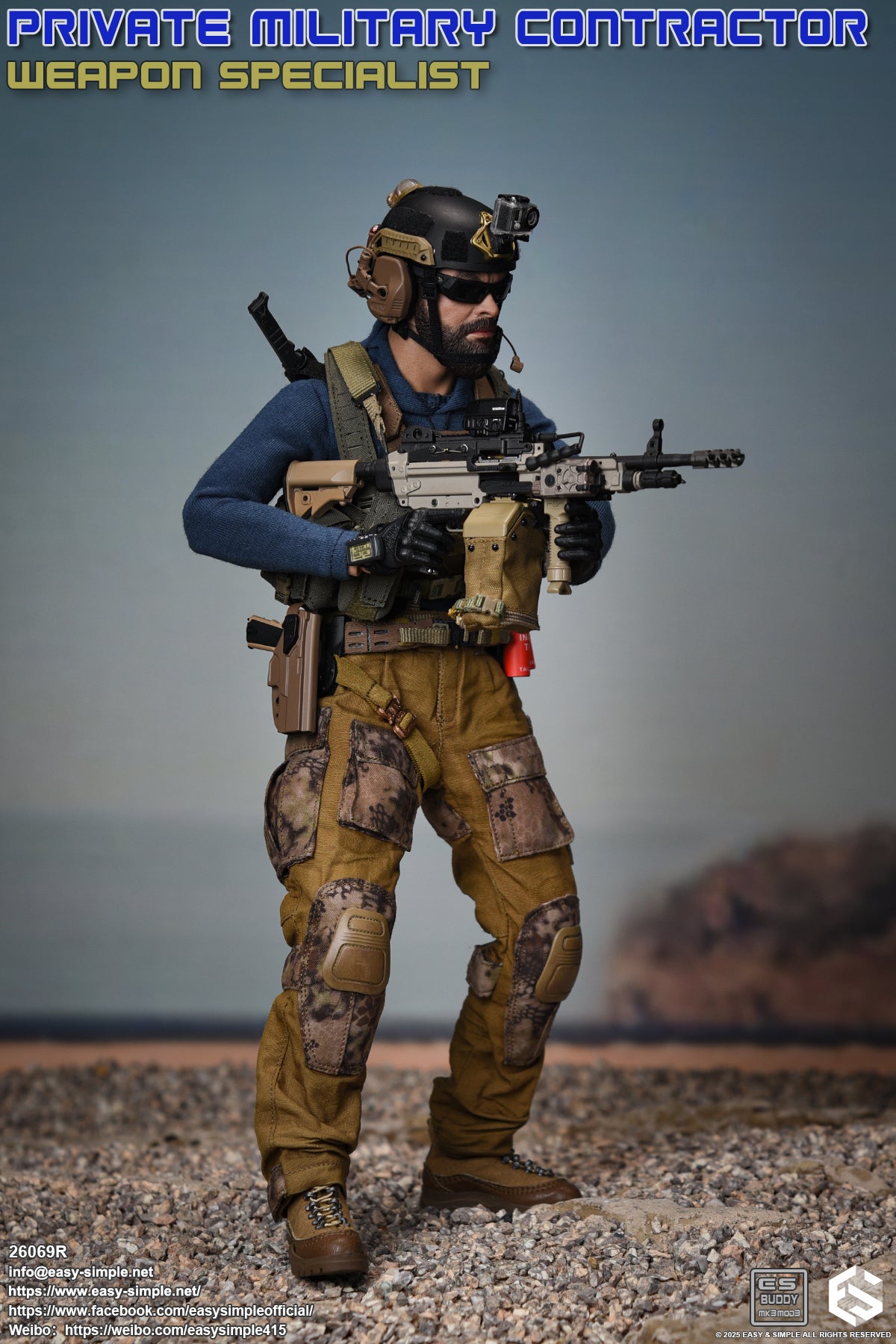 1:6 scale Easy & Simple Private Military Contractor Weapon Specialist 12" Figure
