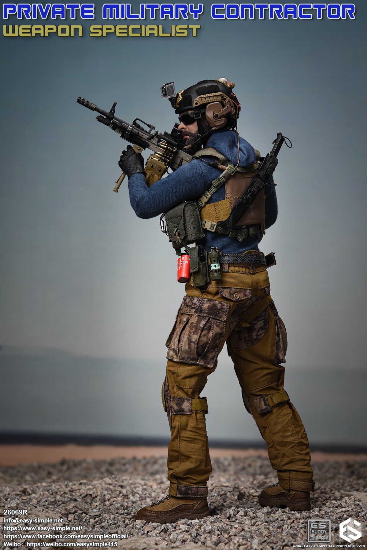 1:6 scale Easy & Simple Private Military Contractor Weapon Specialist 12" Figure