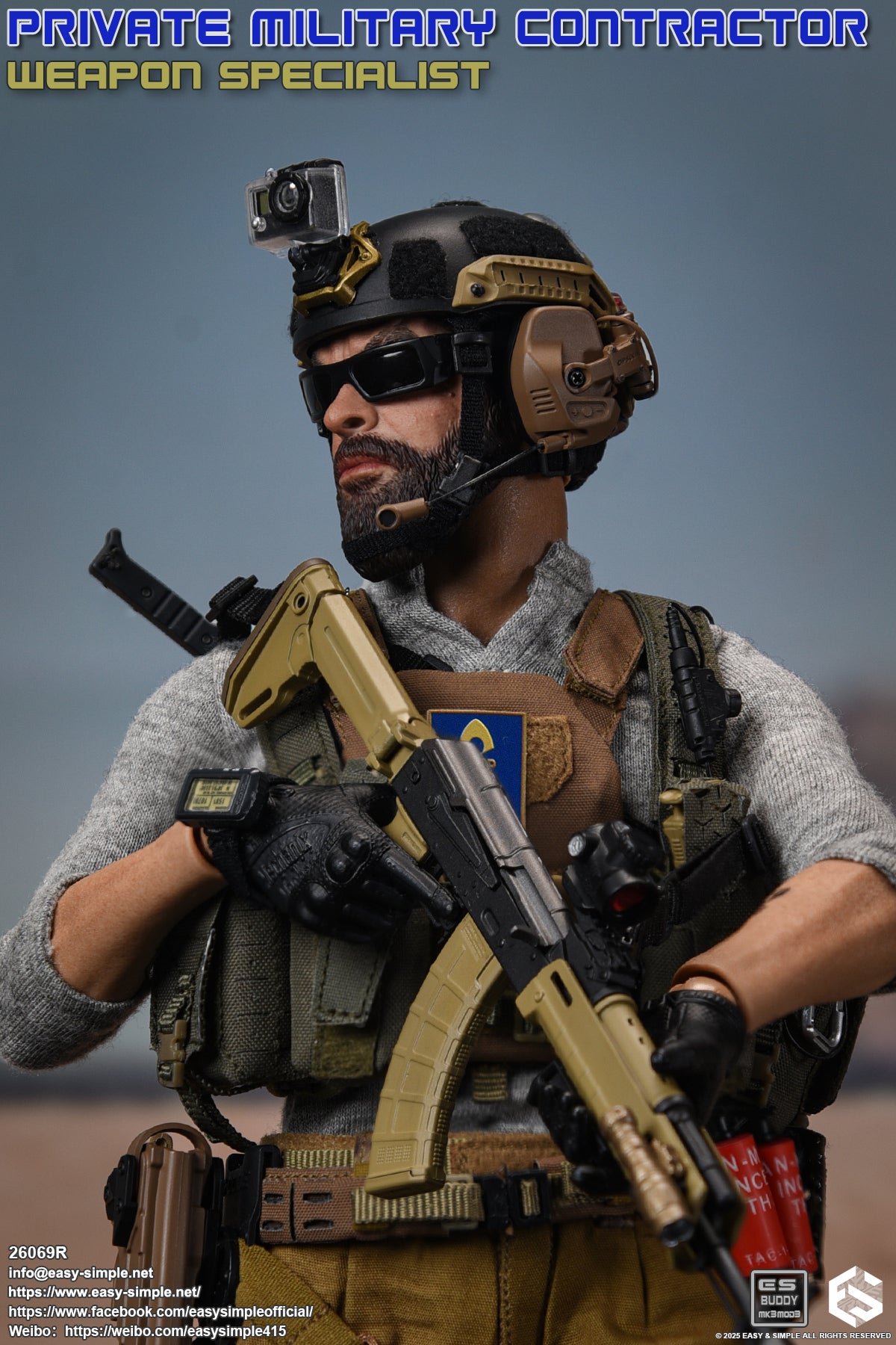 1:6 scale Easy & Simple Private Military Contractor Weapon Specialist 12" Figure