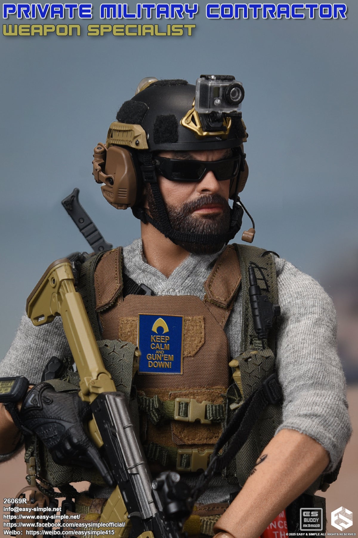 1:6 scale Easy & Simple Private Military Contractor Weapon Specialist 12" Figure