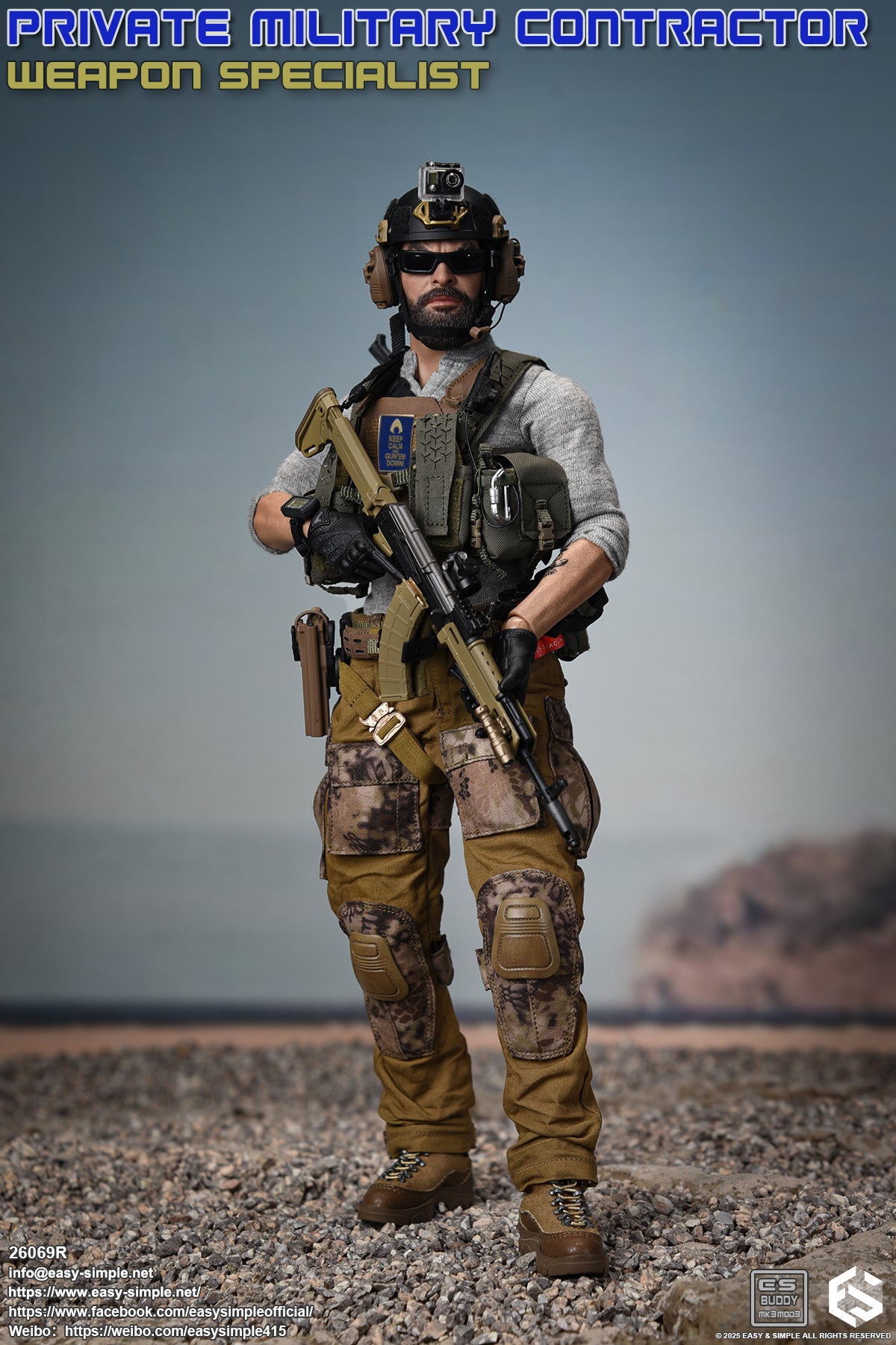 1:6 scale Easy & Simple Private Military Contractor Weapon Specialist 12" Figure
