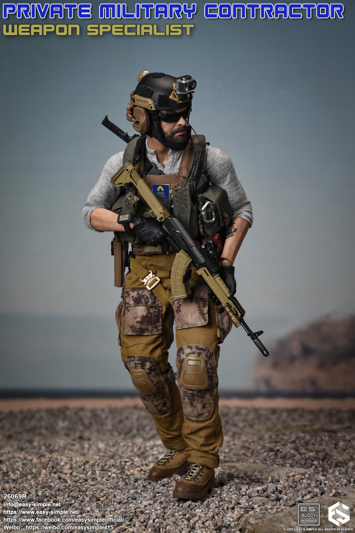 1:6 scale Easy & Simple Private Military Contractor Weapon Specialist 12" Figure