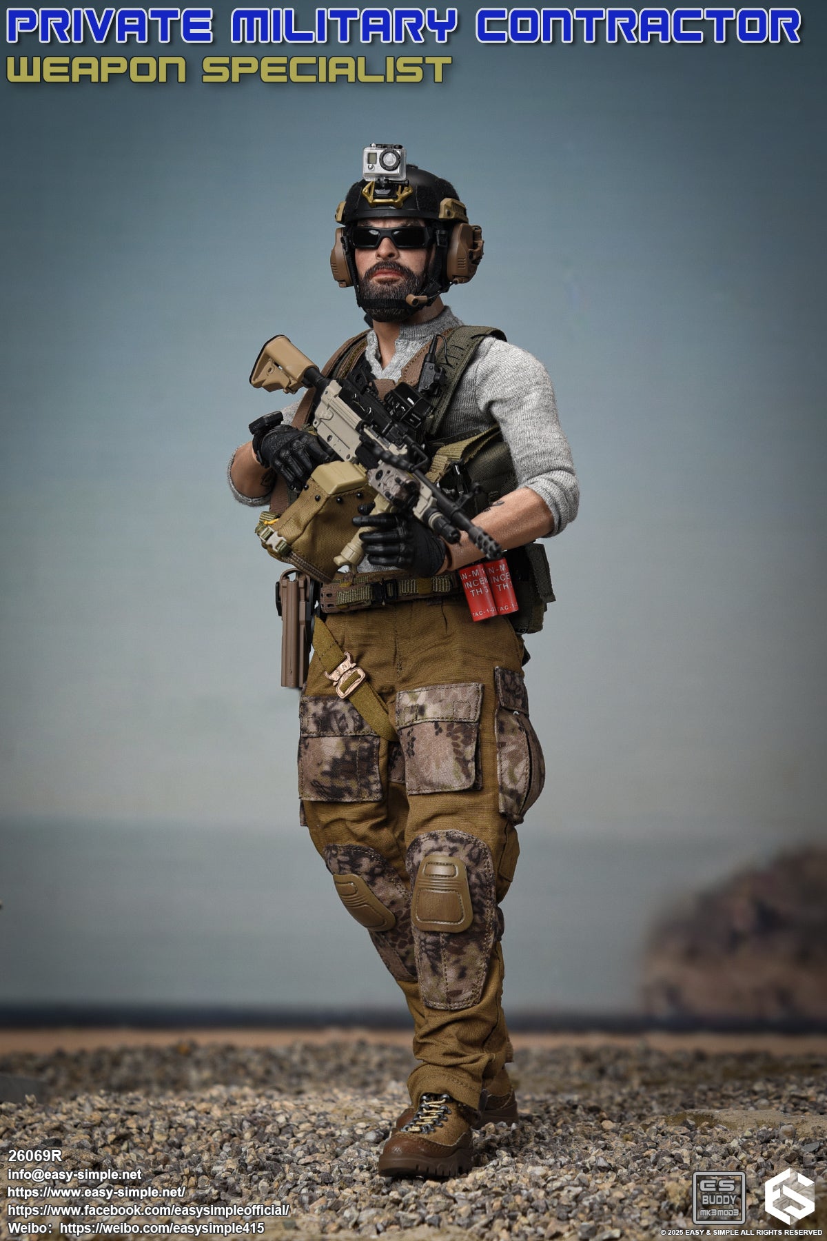 1:6 scale Easy & Simple Private Military Contractor Weapon Specialist 12" Figure