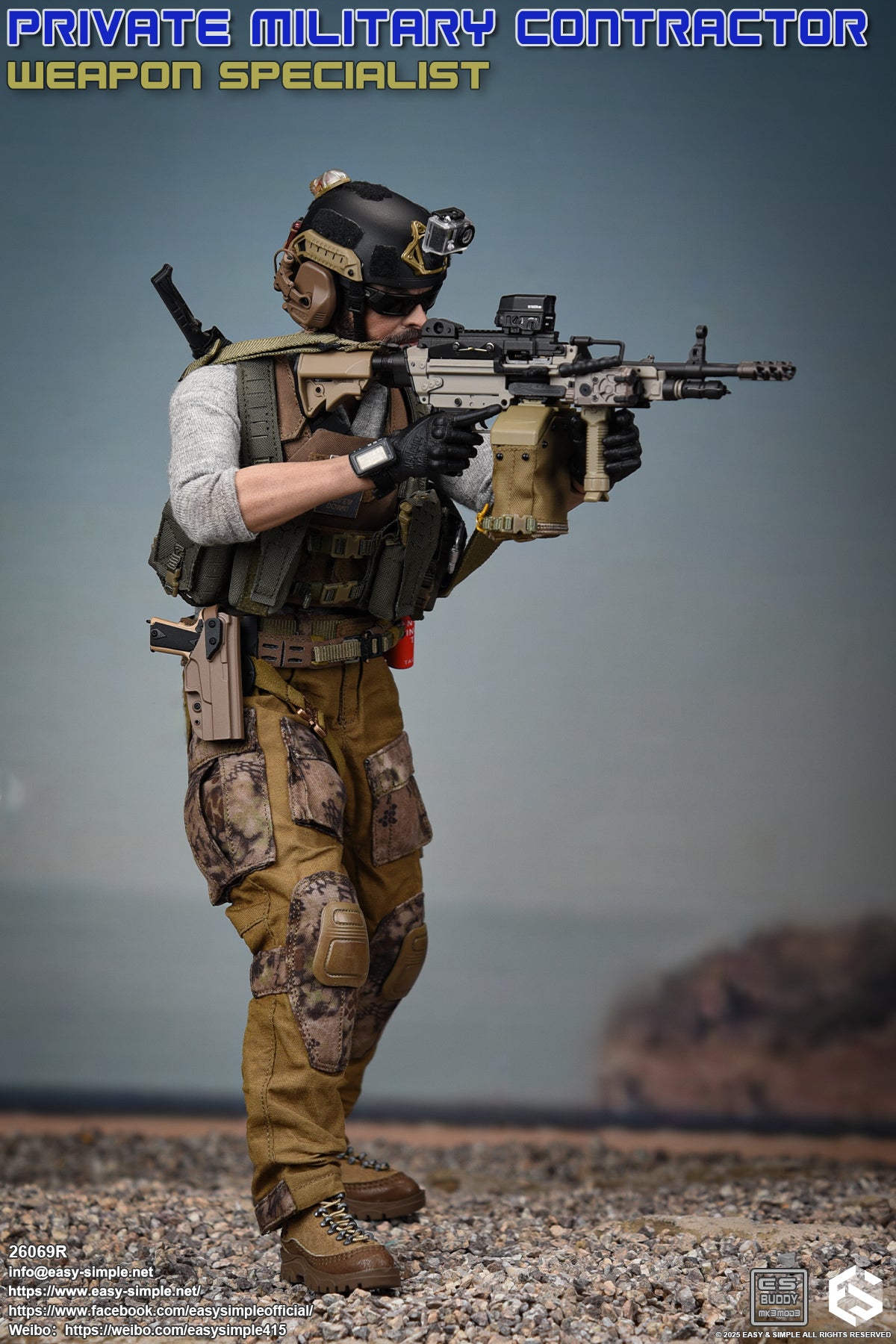 1:6 scale Easy & Simple Private Military Contractor Weapon Specialist 12" Figure