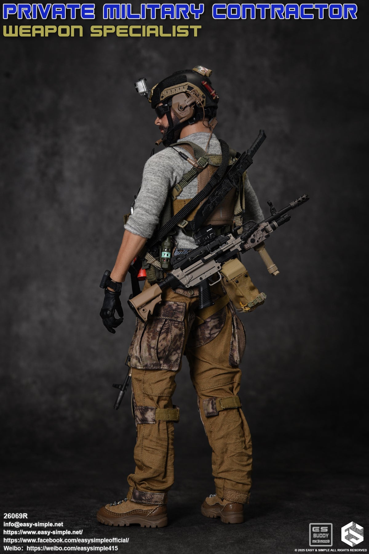 1:6 scale Easy & Simple Private Military Contractor Weapon Specialist 12" Figure