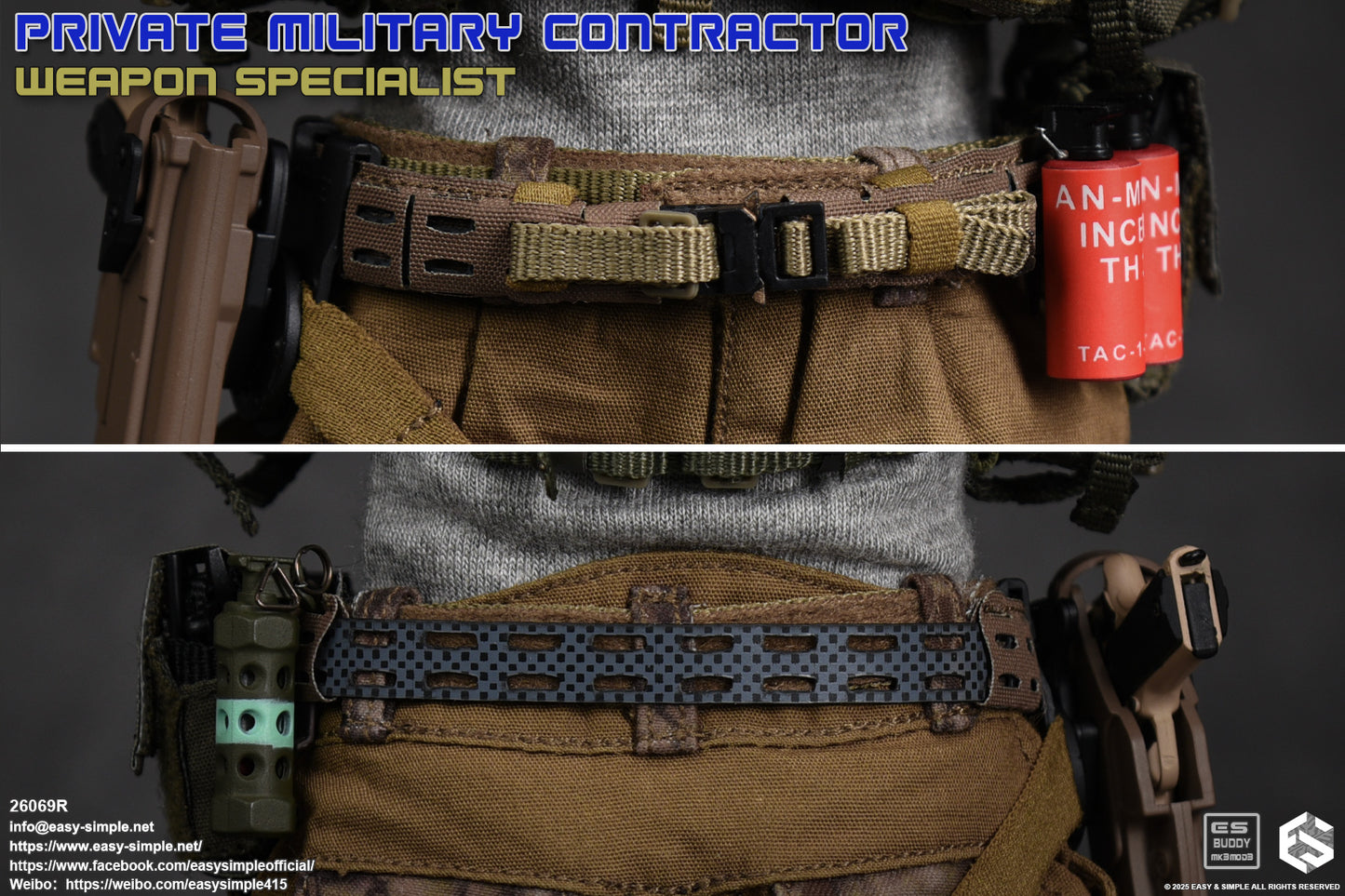 1:6 scale Easy & Simple Private Military Contractor Weapon Specialist 12" Figure