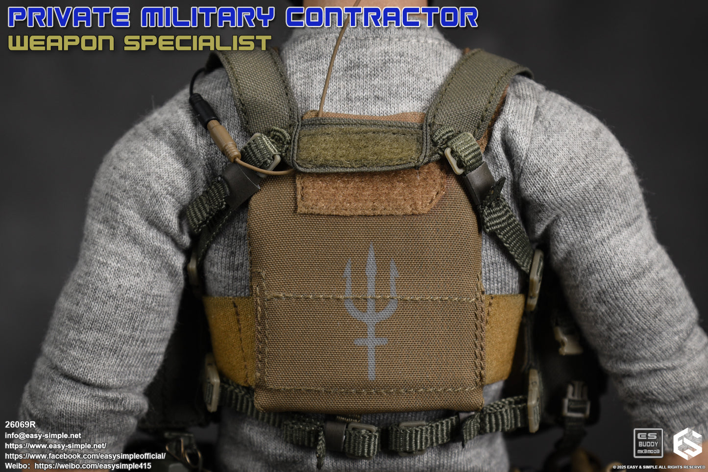 1:6 scale Easy & Simple Private Military Contractor Weapon Specialist 12" Figure