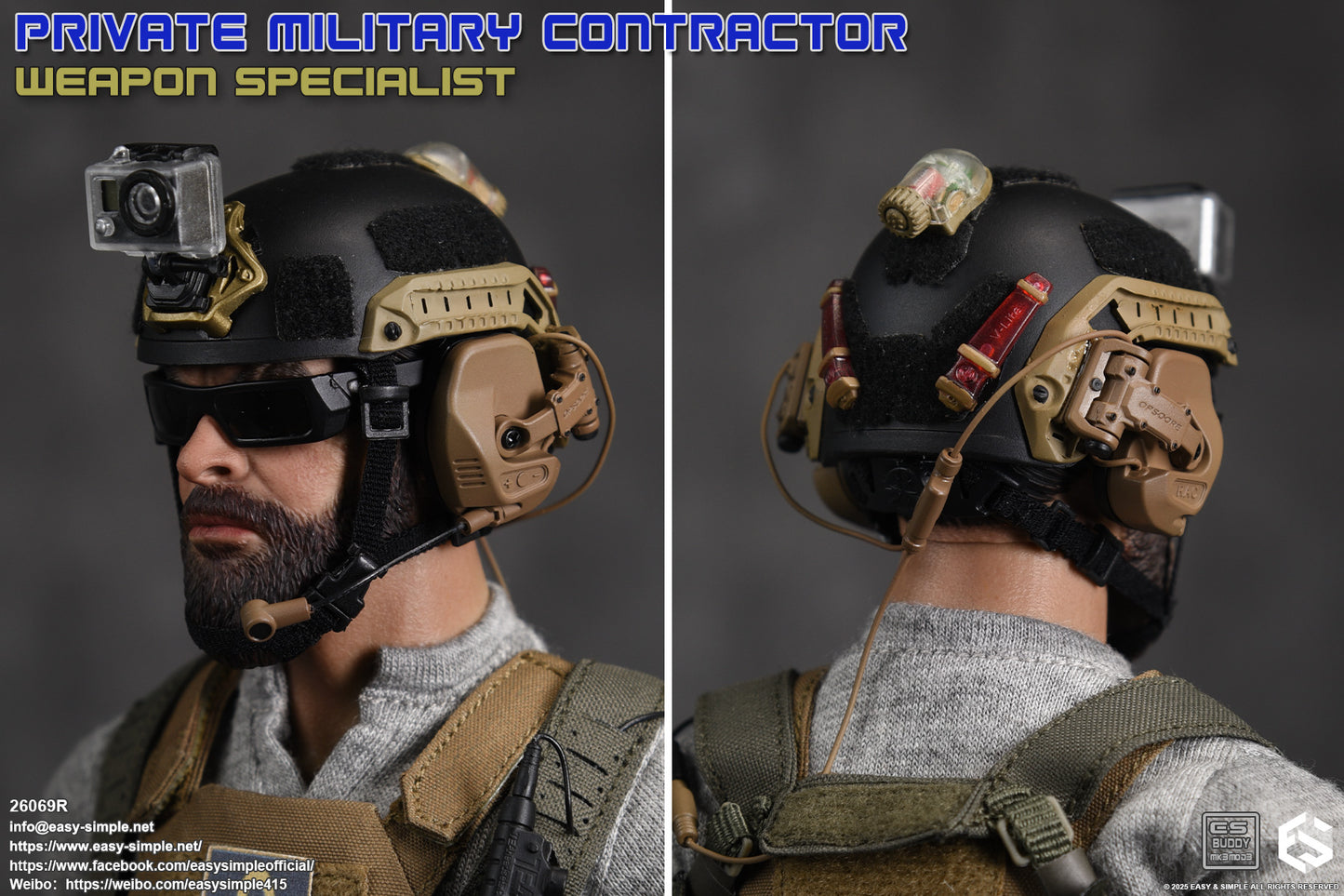 1:6 scale Easy & Simple Private Military Contractor Weapon Specialist 12" Figure