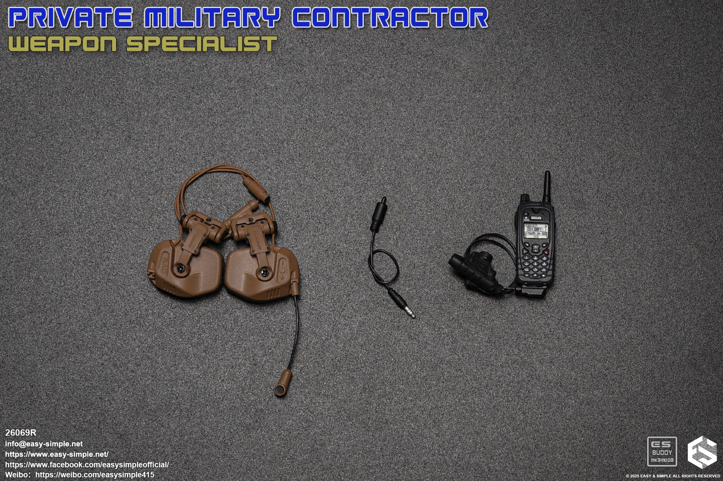 1:6 scale Easy & Simple Private Military Contractor Weapon Specialist 12" Figure