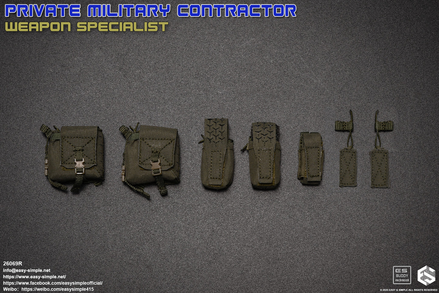 1:6 scale Easy & Simple Private Military Contractor Weapon Specialist 12" Figure
