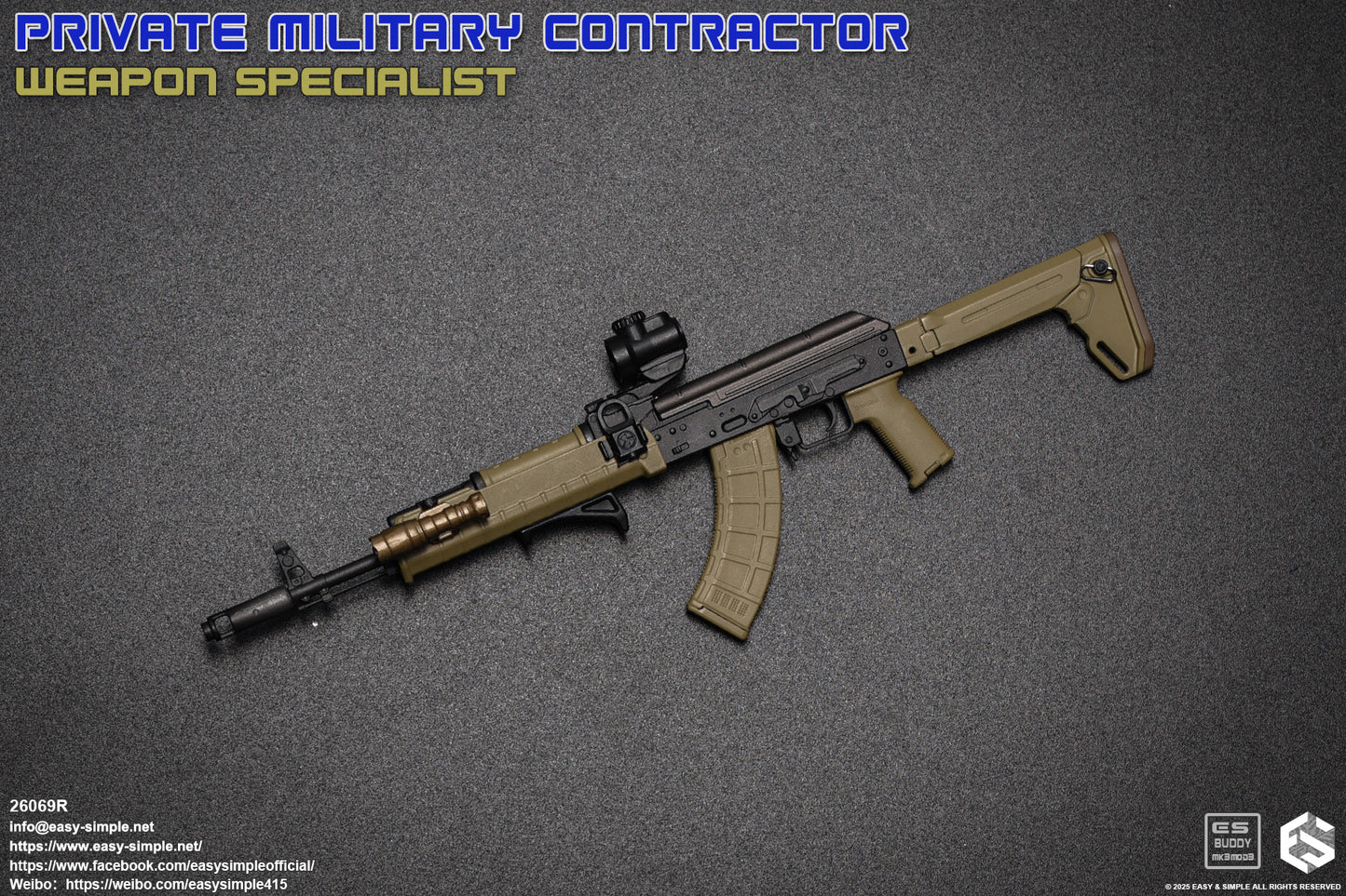 1:6 scale Easy & Simple Private Military Contractor Weapon Specialist 12" Figure