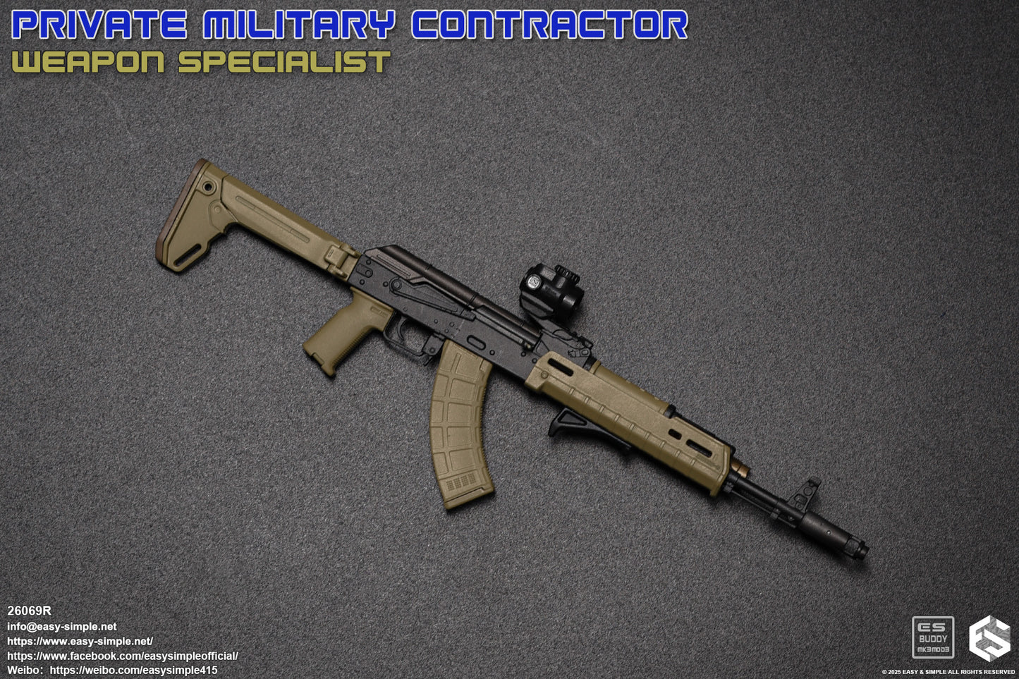1:6 scale Easy & Simple Private Military Contractor Weapon Specialist 12" Figure