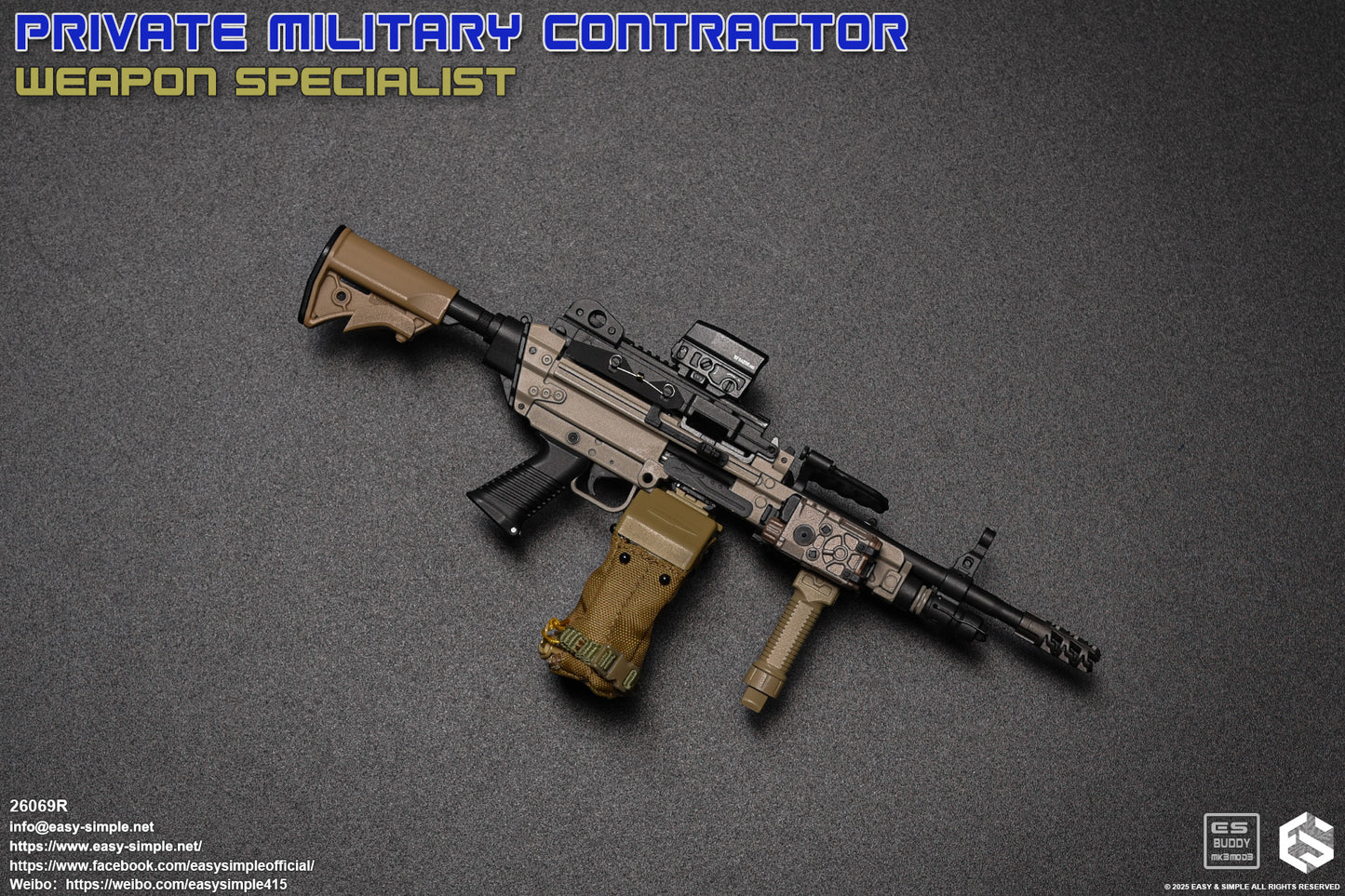 1:6 scale Easy & Simple Private Military Contractor Weapon Specialist 12" Figure